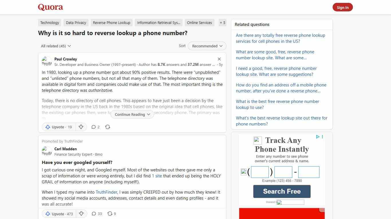 Why is it so hard to reverse lookup a phone number? - Quora